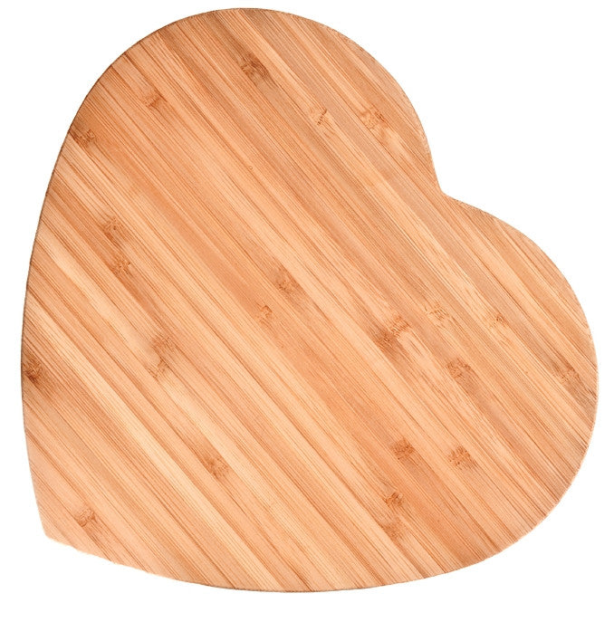 Bamboo Cutting Board, Large (Heart-Shaped)