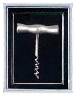 T  Handle Corkscrew Pin, Silver Plated