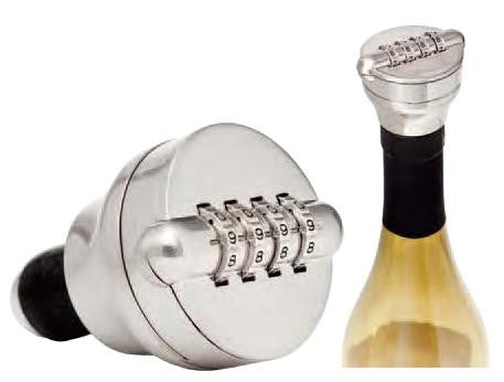 Combo Liquor/Wine Bottle Lock-Solid Stainless Steel