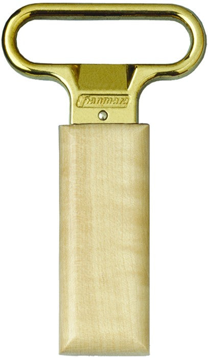 Ahh Super! Two-Prong Cork Extractor, Brass Plated with Birch Sheath