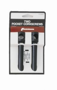 Two Plastic Pocket Corkscrews (N0. 3009) on a Card