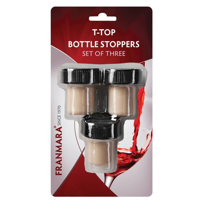 T-Top Bottle Stopper, 3 each on a card