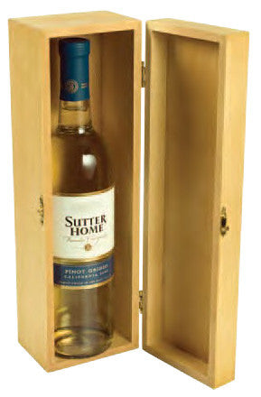 Natural Wood Single Bottle Wine Chest