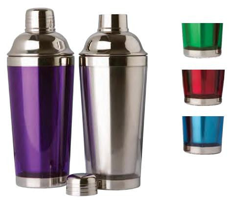 Double Wall Stainless Steel Cocktail Shaker, 16 oz.