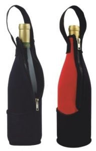 Zip-N-Go Neoprene Wine Bag, Black