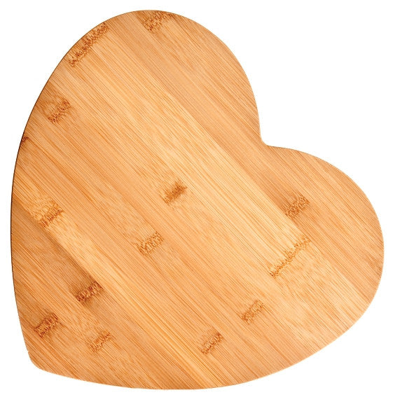 Bamboo Cutting Board, Medium (Heart-Shaped)