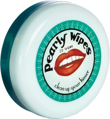 Pearly Wipes, Mirror Compact with 20 peppermint Disposable Wipes