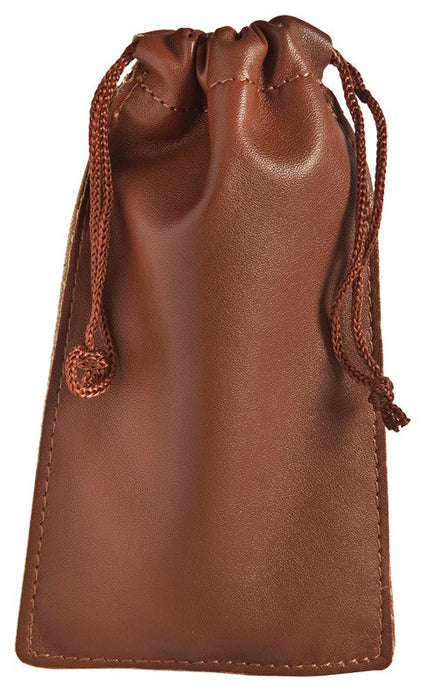 Leatherette Pull-String Pouch