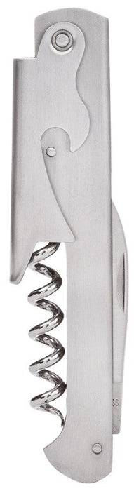 Straight Brushed Stainless Steel Corkscrew