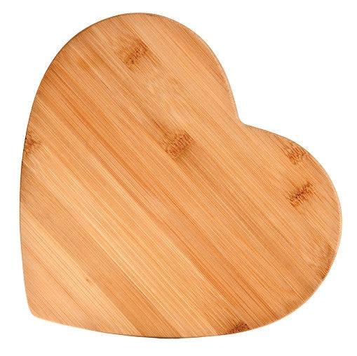 Bamboo Cutting Board, Small (Heart-Shaped)