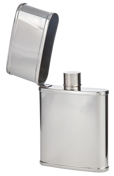 Flip-Top Mini Pocket Flask, Stainless Steel, 2-1/2 oz.