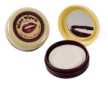Wine Wipes, Mirror Compact with 20 Wipes
