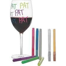 Neon Wine Glass Markers, Set of 2 (Gold & Silver)