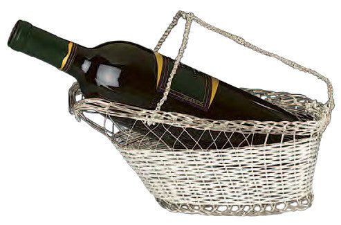 Wine Bottle Cradle, Silver Plated