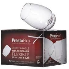 PrestoFlex Stemless Wine Glass, Set of 4