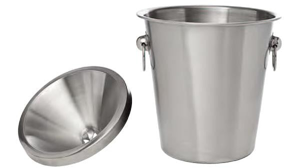 Wine Tasting Receptacle (Spittoon), 2 pieces, BRUSHED Stainless Steel