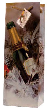 Champagne  Paper Holiday Wine Bag